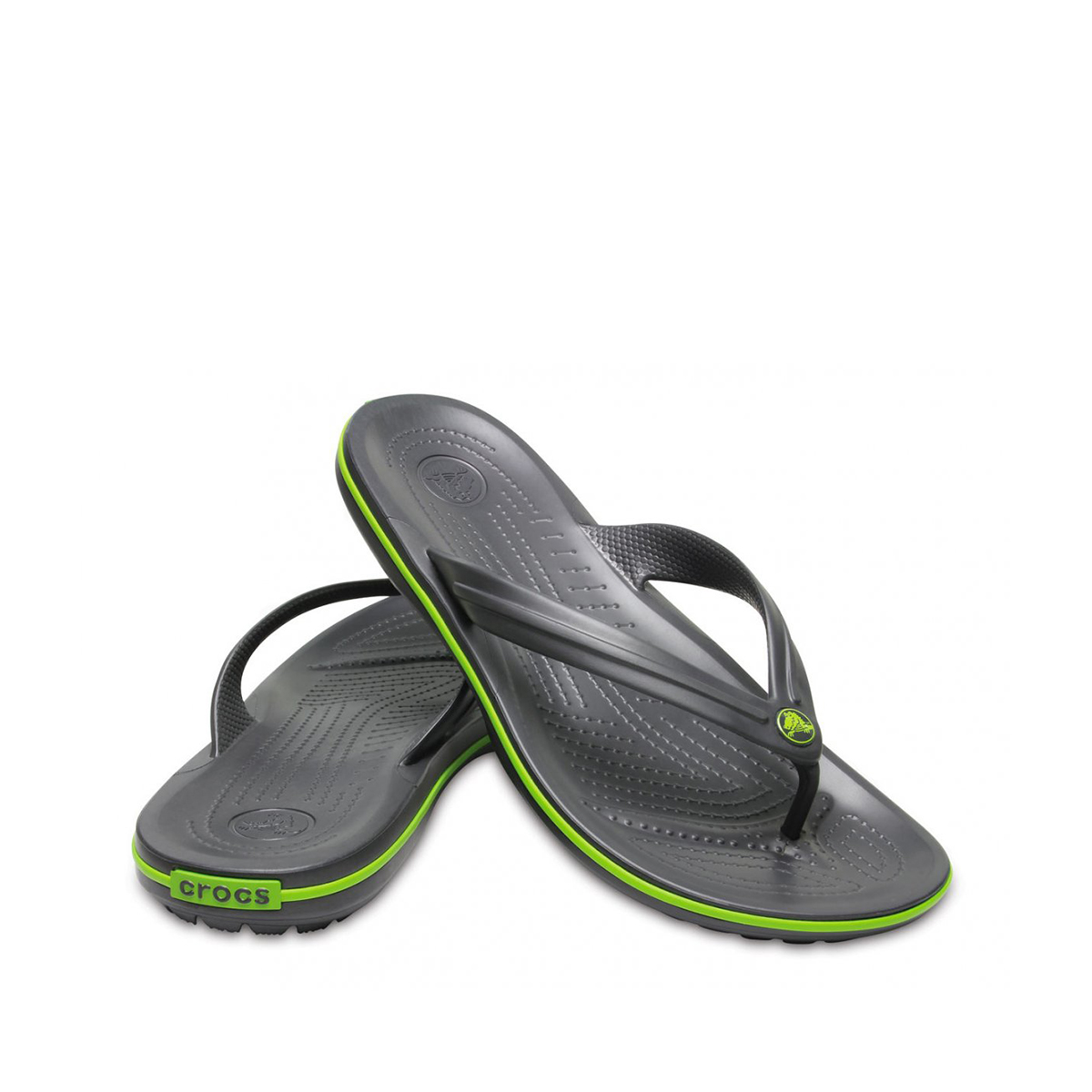 Infradito Crocband™ Flip U Graphite Volt Green - 4