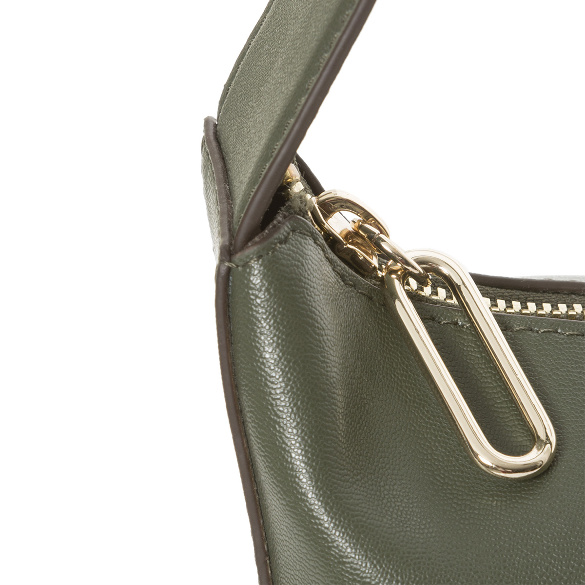 Borsa a spalla in pelle Luna Military Olive - 4