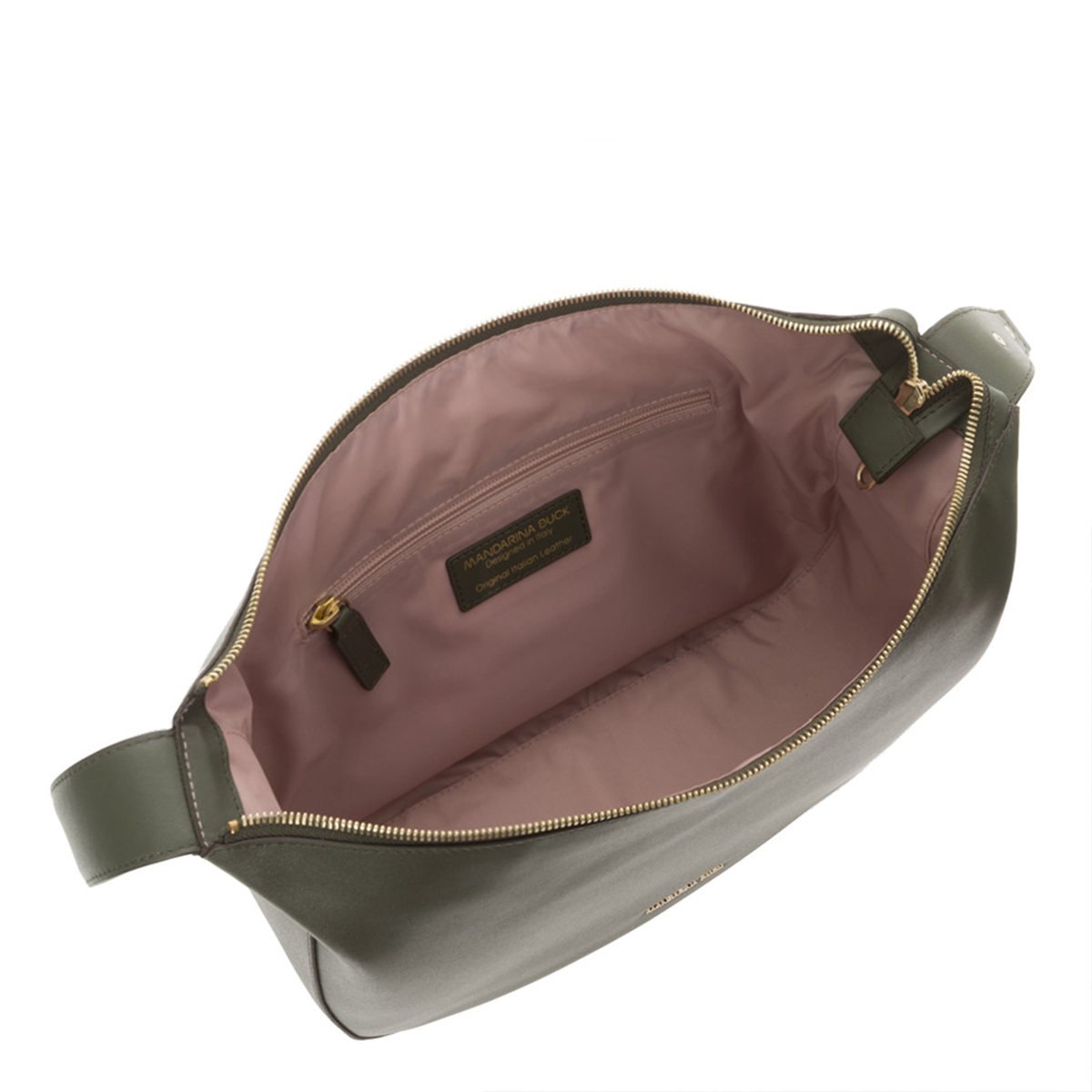 Borsa a spalla in pelle Luna Military Olive - 5