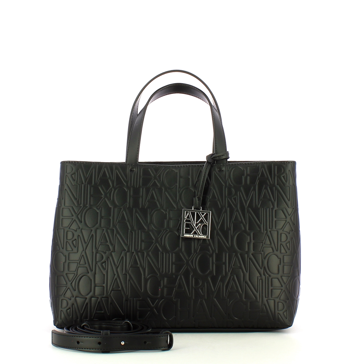 Armani Exchange Borsa a mano Media logata Nero - 4