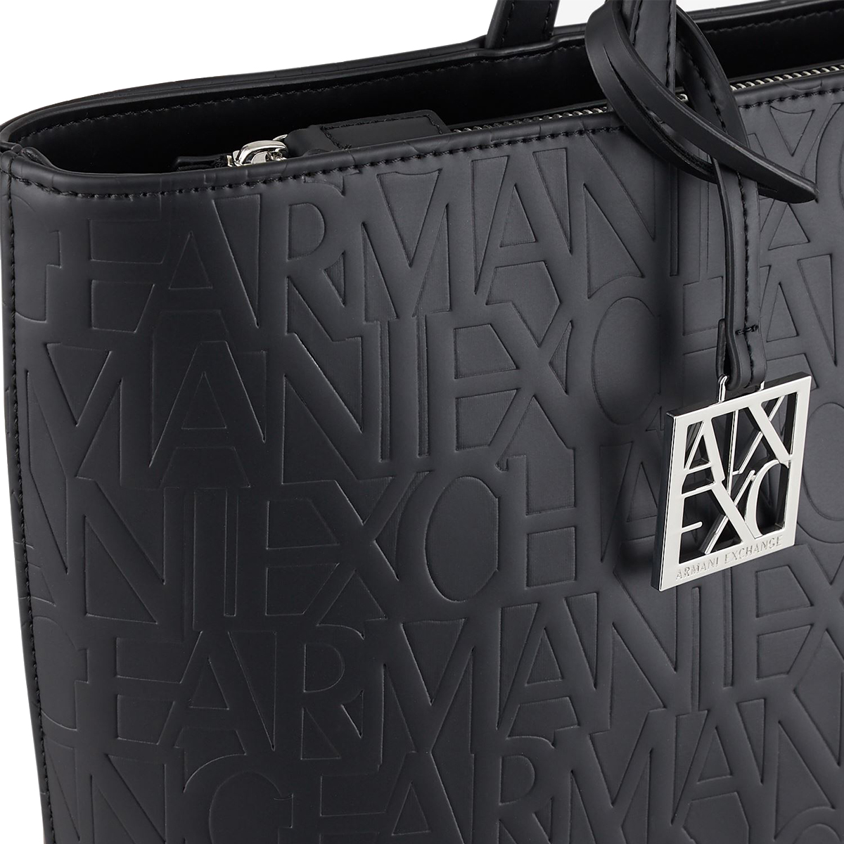 Armani Exchange Shopping Bag logata Nero - 4