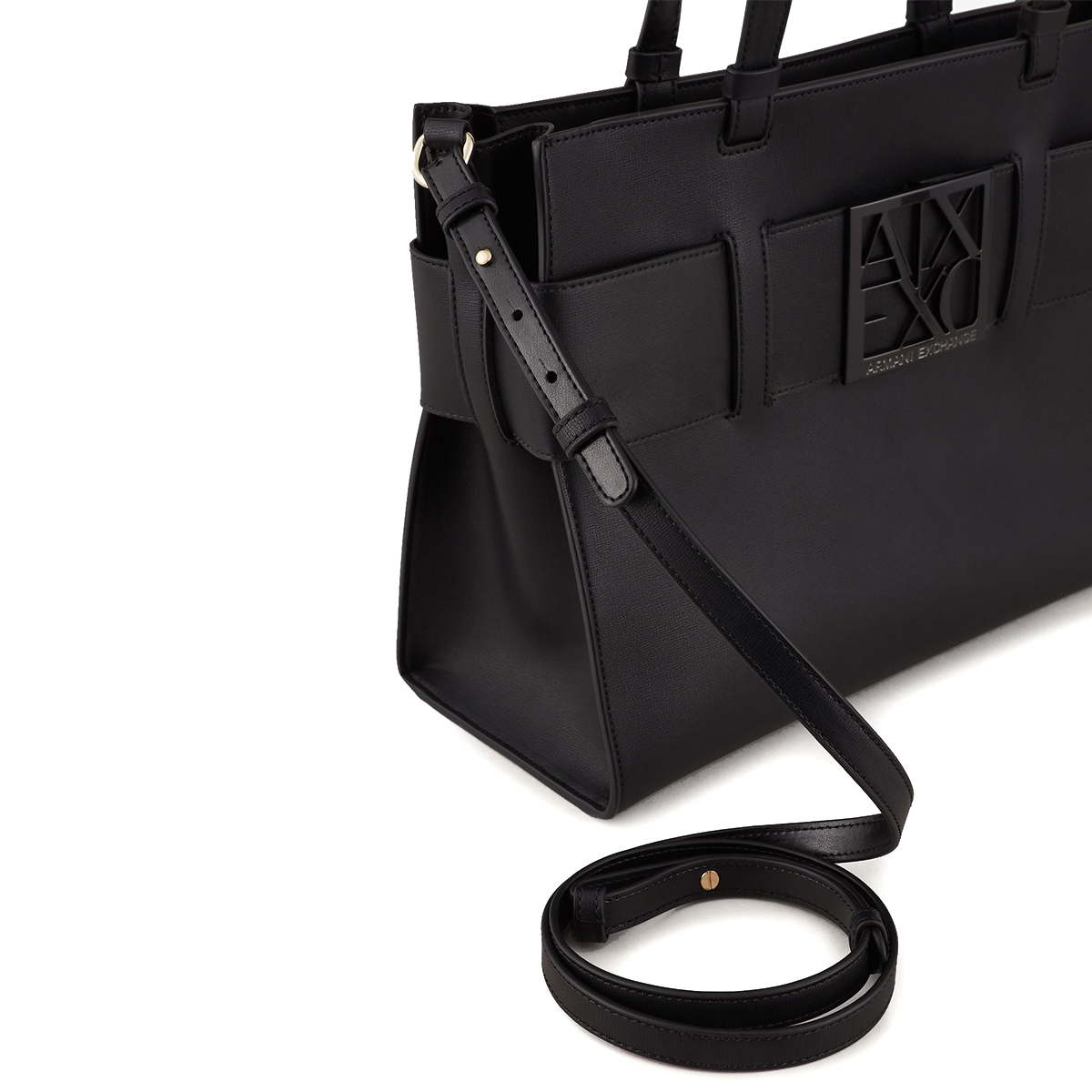 Armani Exchange Borsa a mano Grande con fibbia Nero - 4