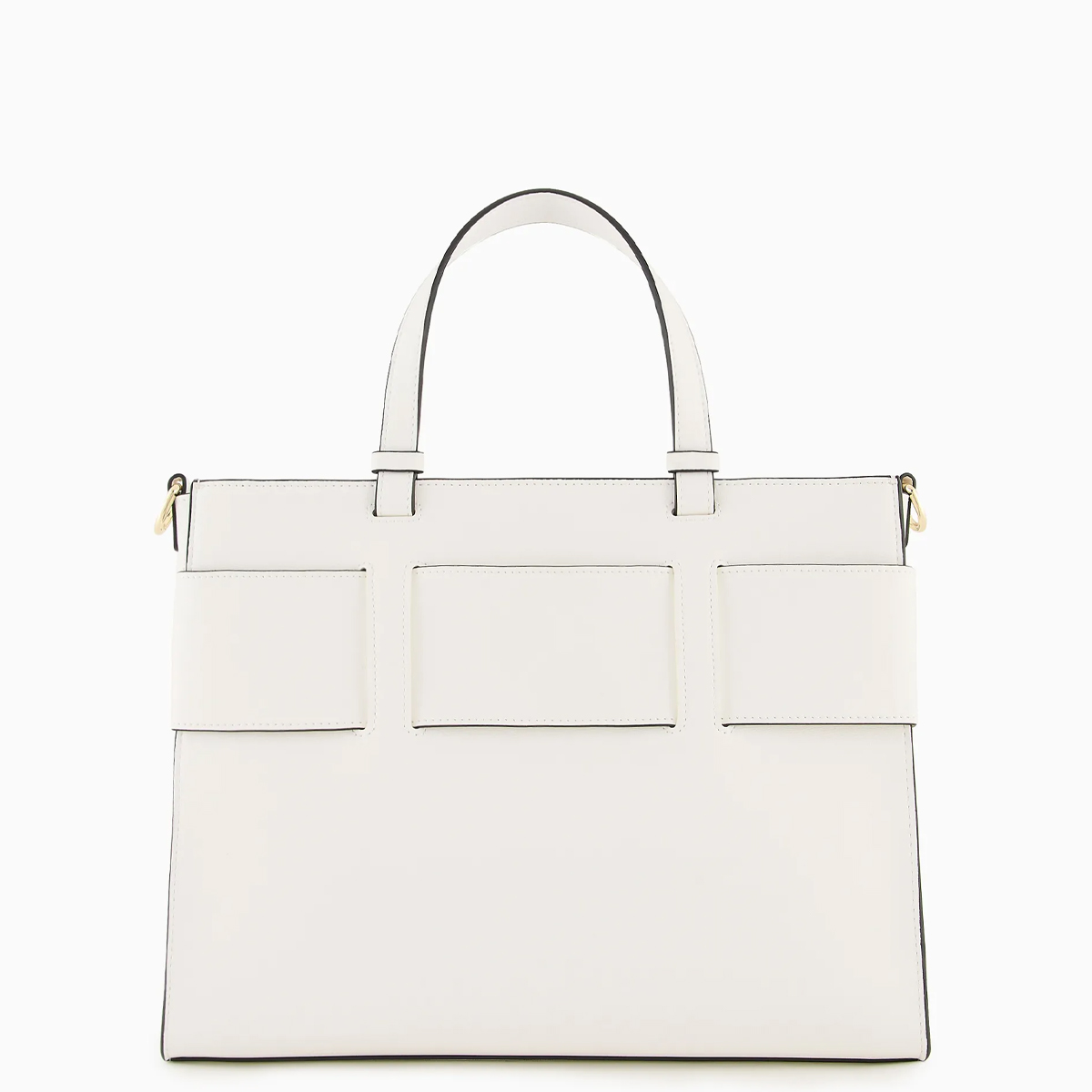 Armani Exchange Borsa a mano Grande con fibbia Optical White - 3