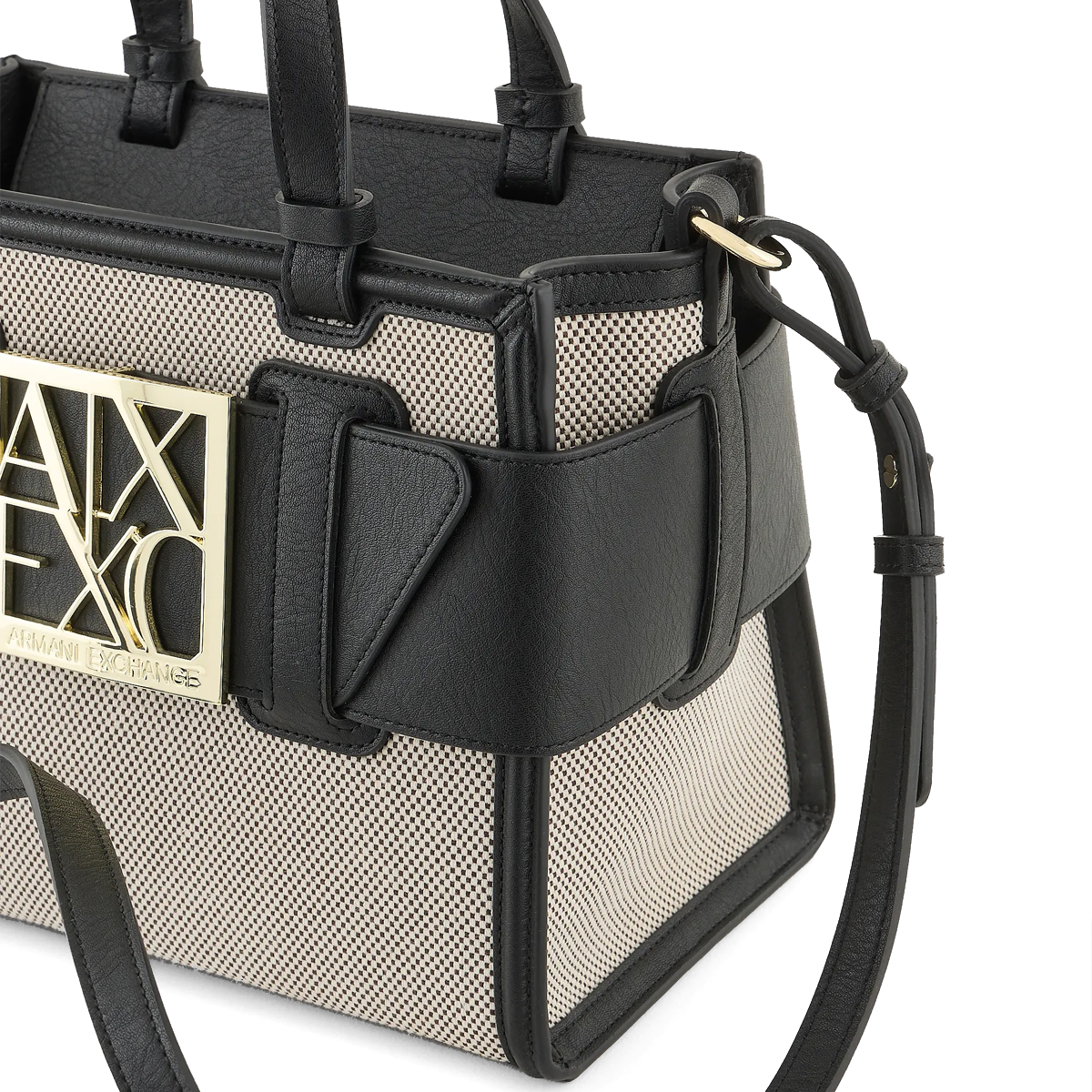 Armani Exchange Borsa a mano Piccola con fibbia Nero - 4