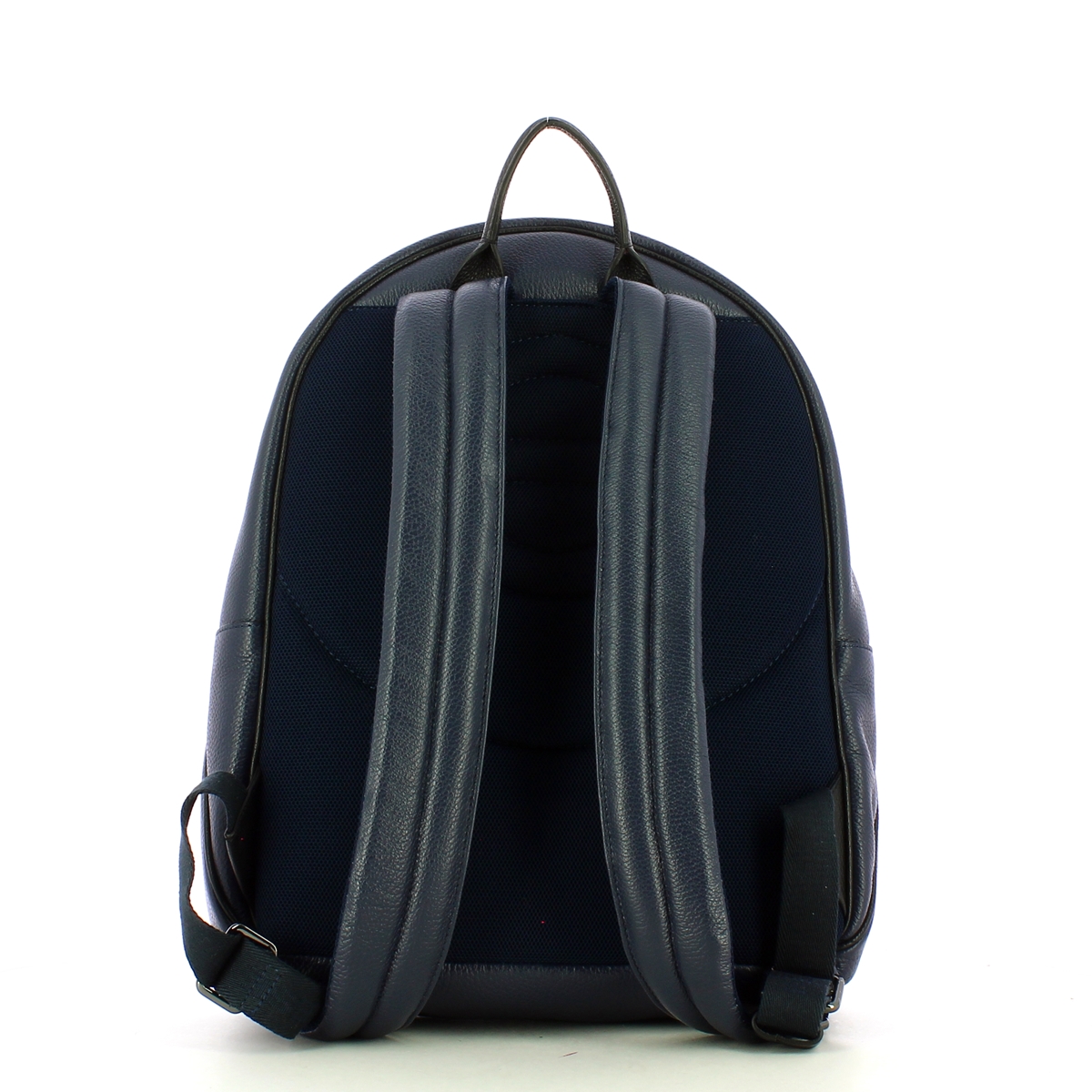 Borbonese Zaino Medium in pelle Blu Nero - 3