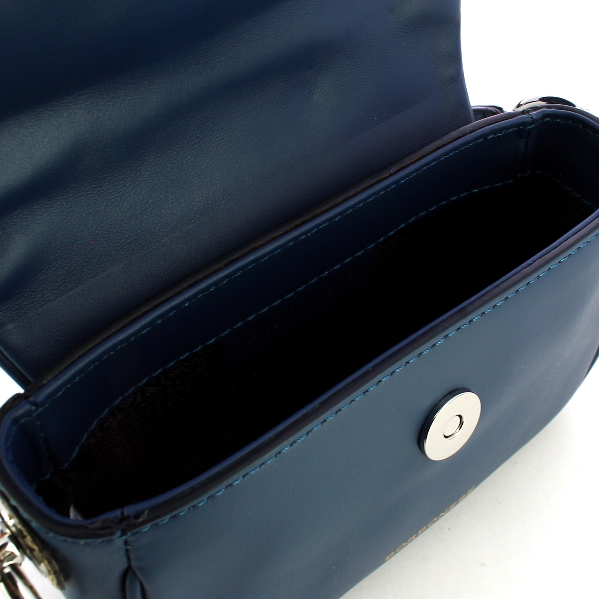 Borbonese Mini Borsa a tracolla in pelle Blu OP Naturale - 5