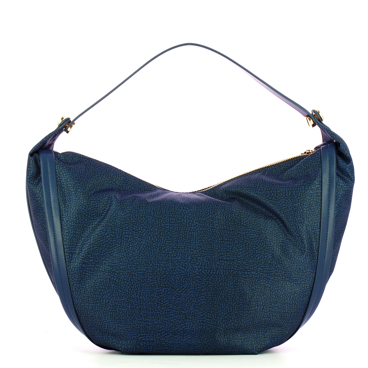 Borbonese Hobo Bag New Orbit Large Blu - 3