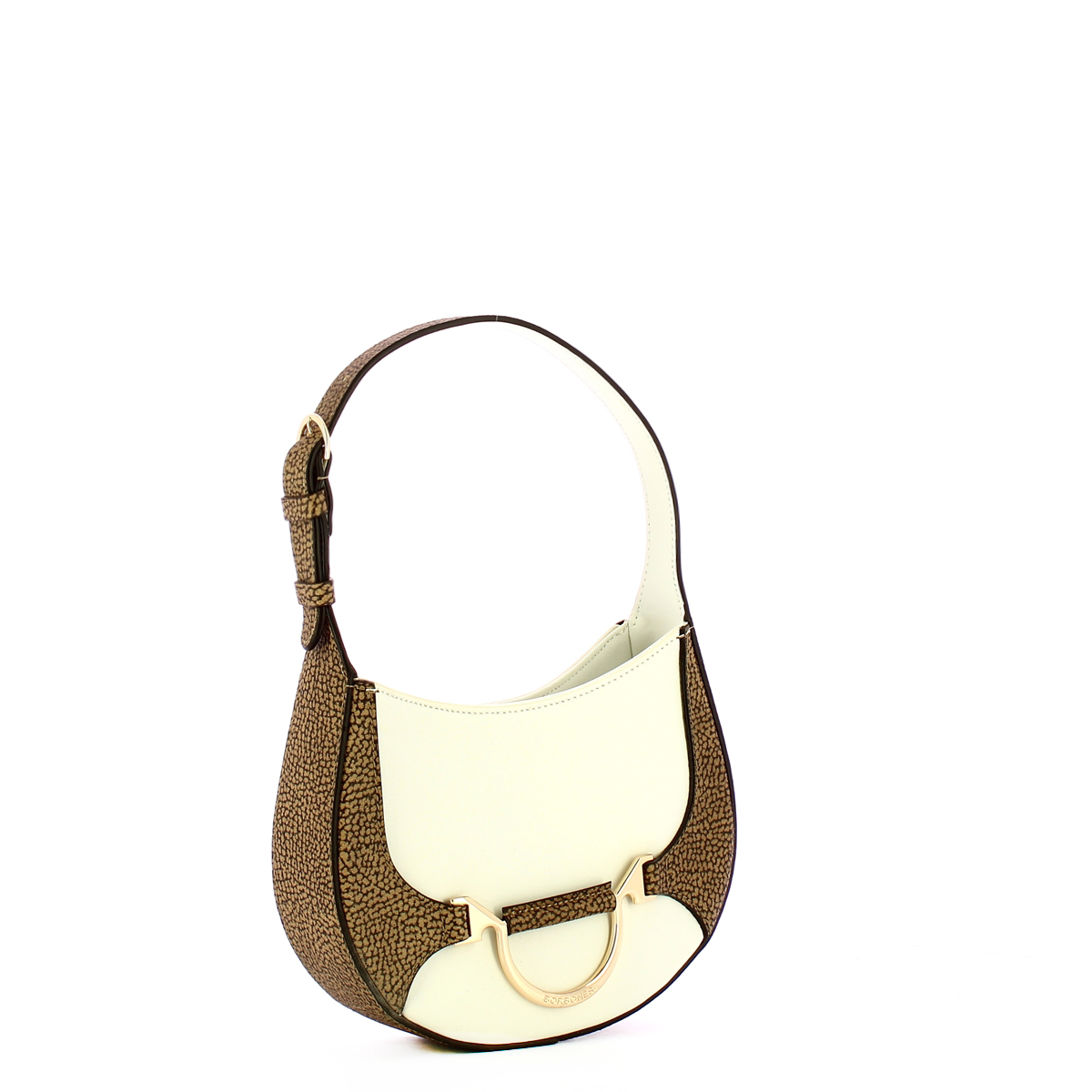 Borbonese Mini Hobo Bag 110 Ghiaccio OP Naturale - 2