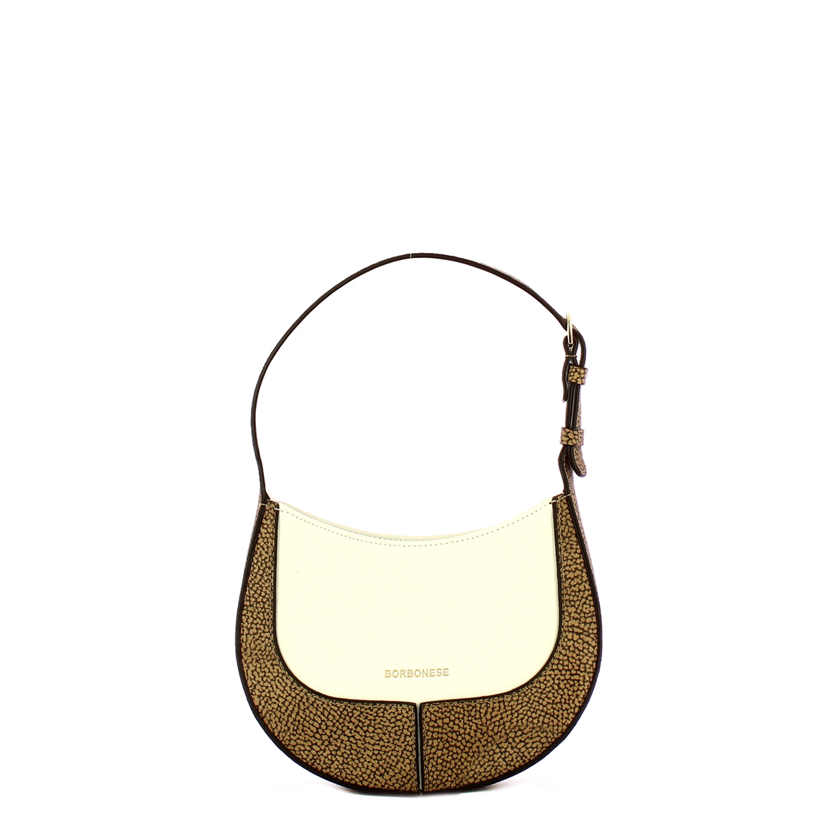 Borbonese Mini Hobo Bag 110 Ghiaccio OP Naturale - 3