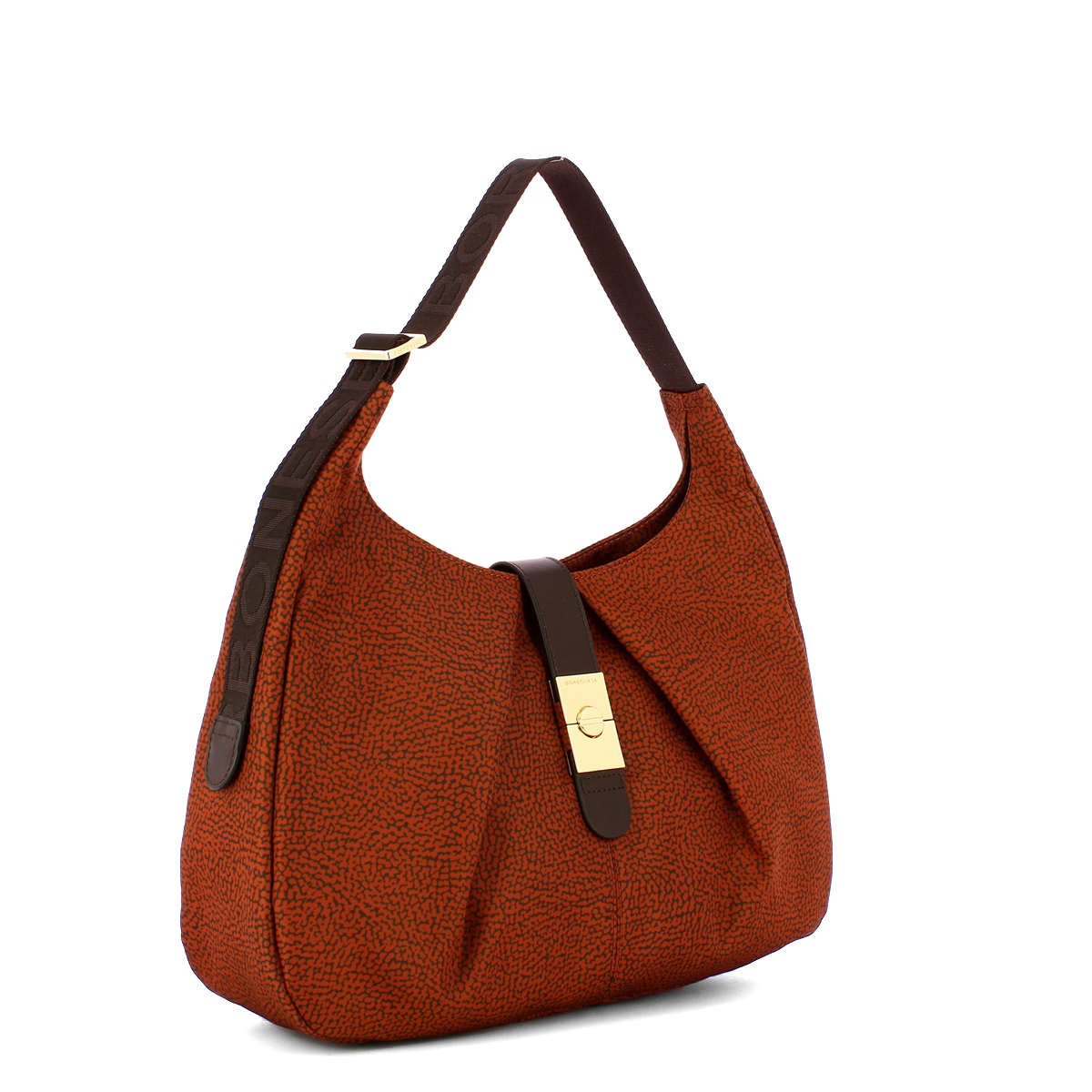 Borbonese Hobo Bag Cortina Medium Tabasco - 2