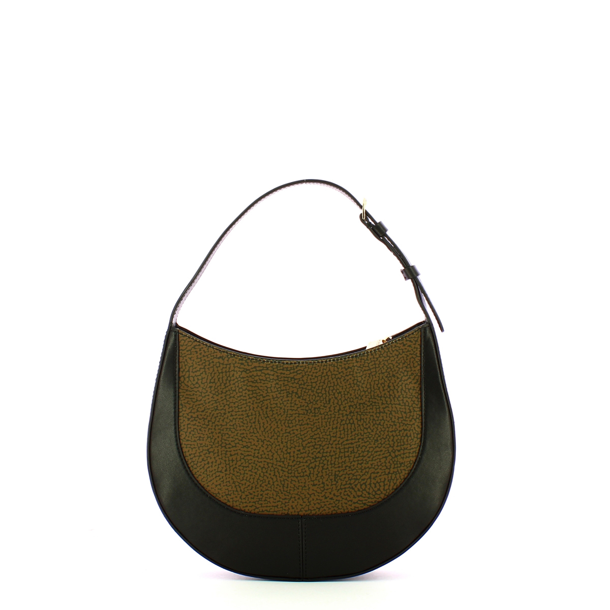 Borbonese Hobo Bag Small 110 Castagna Nero - 3