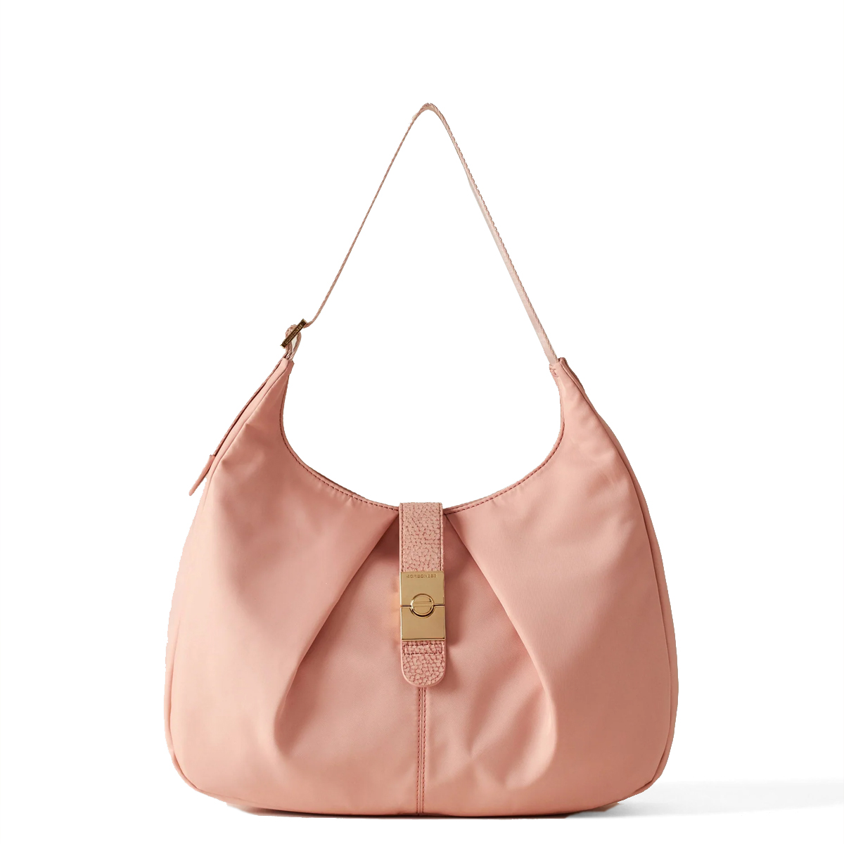 Borbonese Hobo Bag Cortina Medium in Nylon Blush - 1