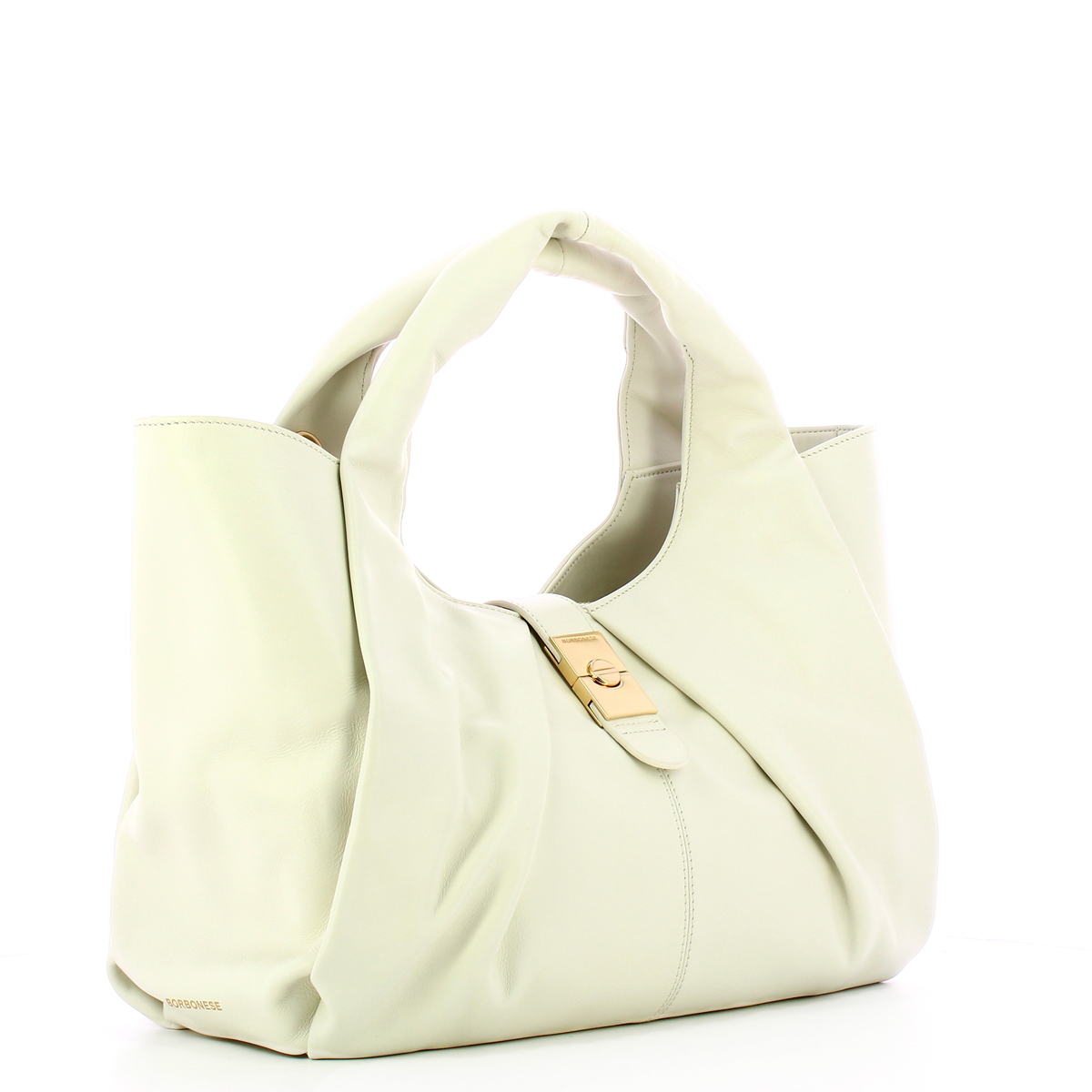 Borbonese Borsa a mano Cortina Medium Chantilly Cream - 2