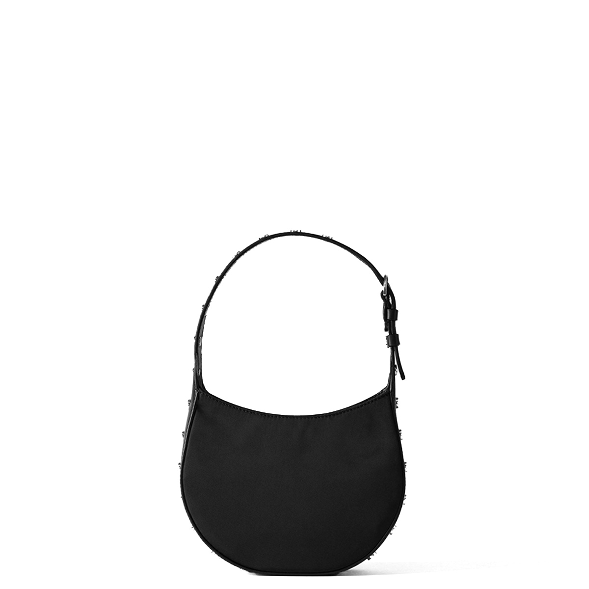 Borbonese Mini Hobo Bag 110 Swarovski Nero - 3