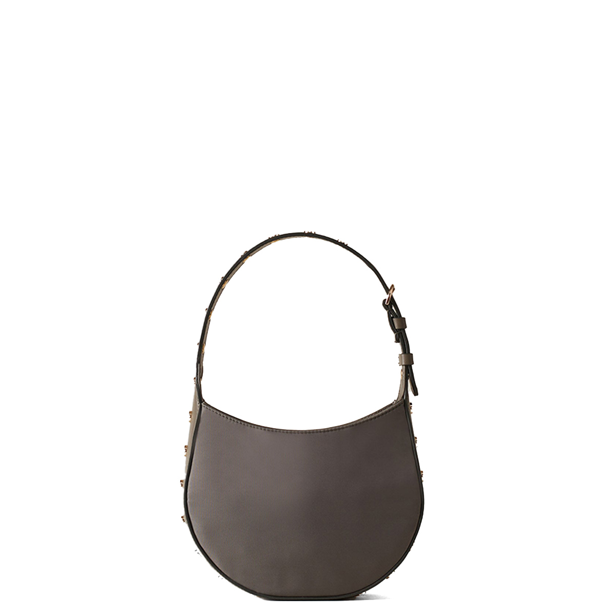 Borbonese Mini Hobo Bag 110 Swarovski Clay Grey - 3