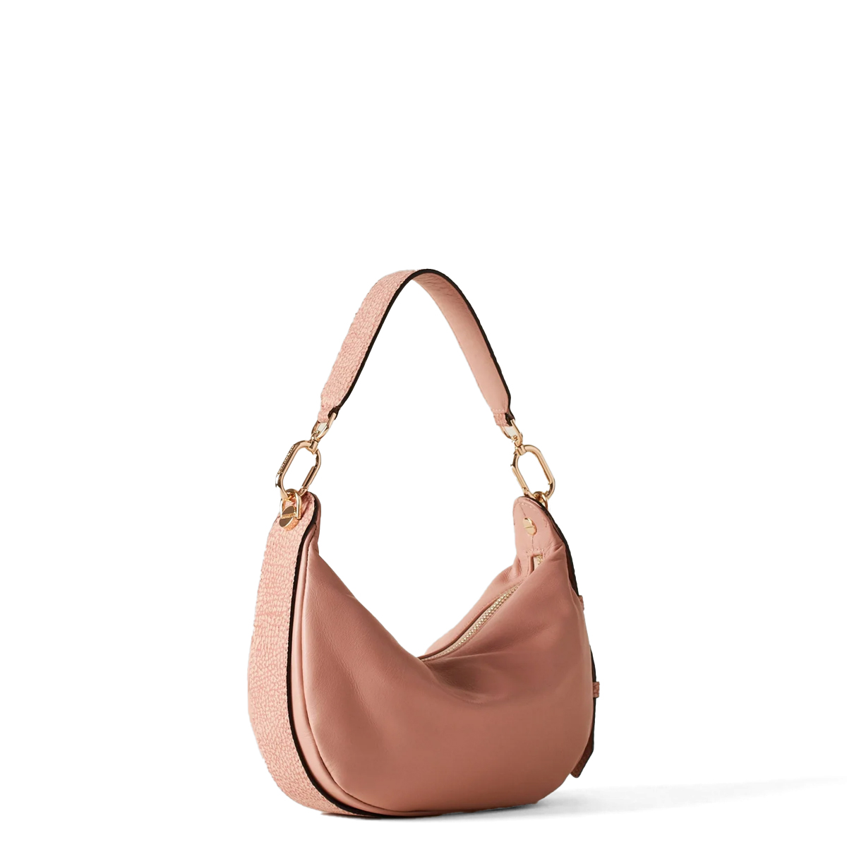 Borbonese Hobo Bag Oyster Small Blush - 2