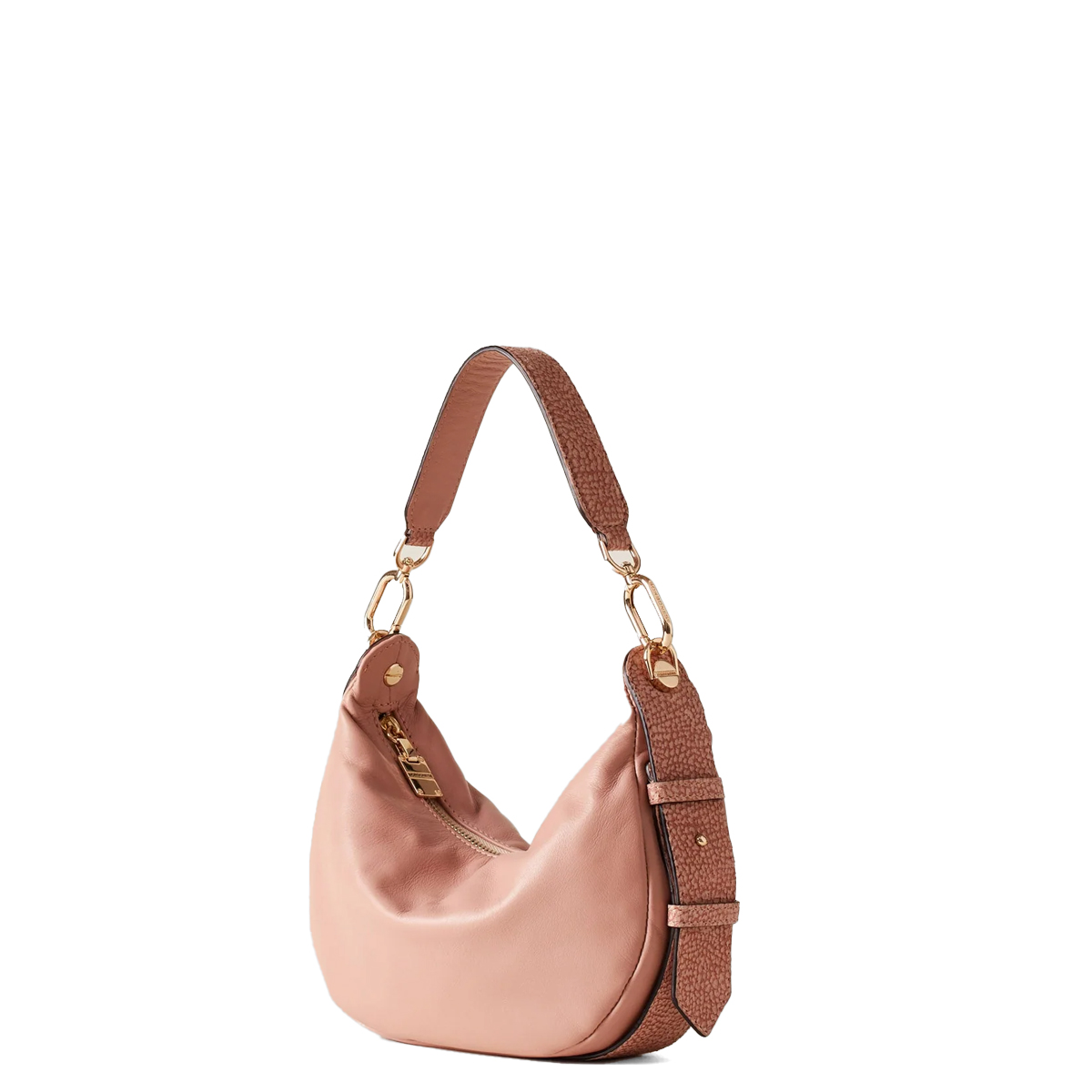 Borbonese Hobo Bag Oyster Small Blush - 3