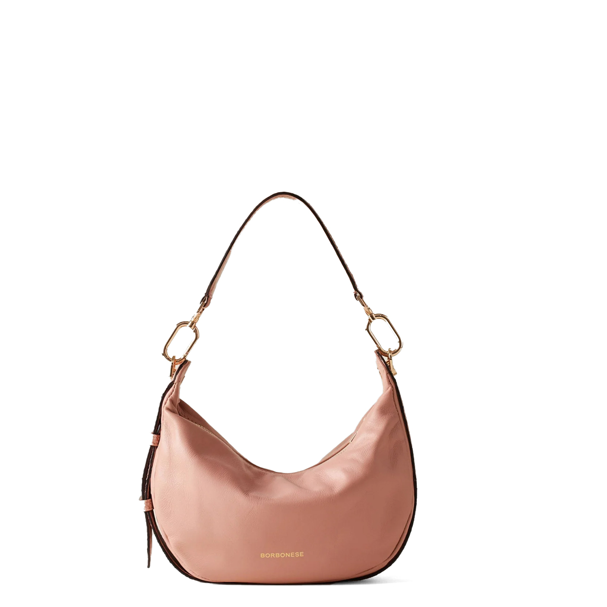 Borbonese Hobo Bag Oyster Small Blush - 4