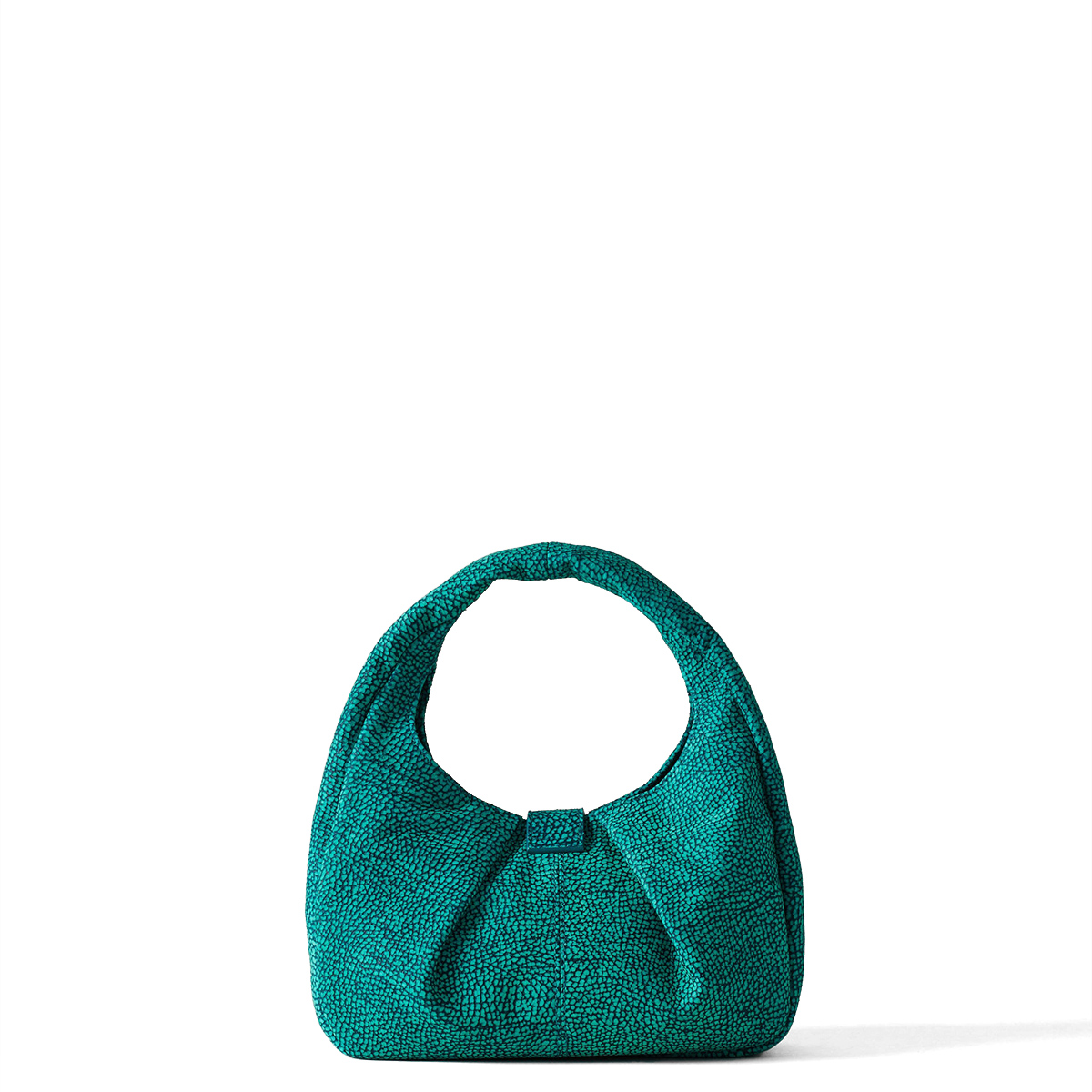 Borbonese Hobo Bag Cortina Small in Suede Peacock - 3