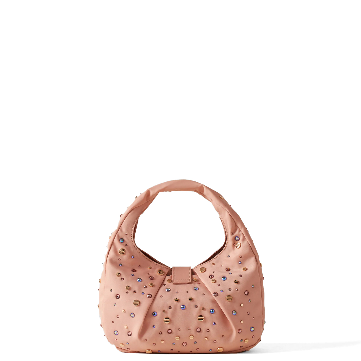 Borbonese Hobo Bag Cortina Small Swarovski Blush - 3