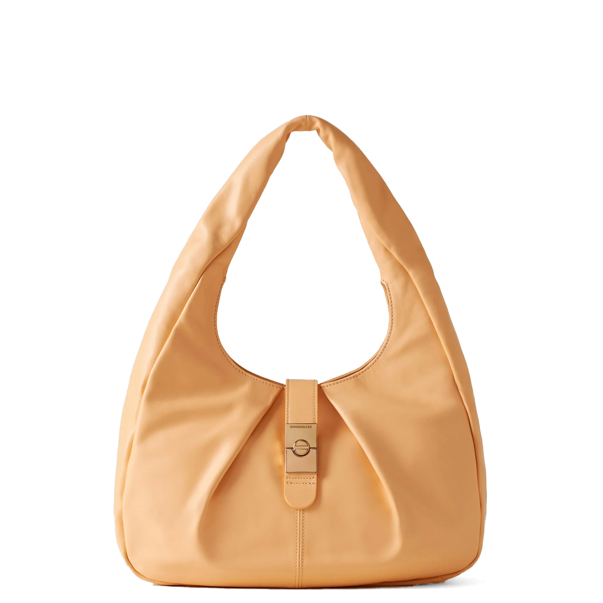 Borbonese Hobo Bag Cortina Medium Ambra - 1