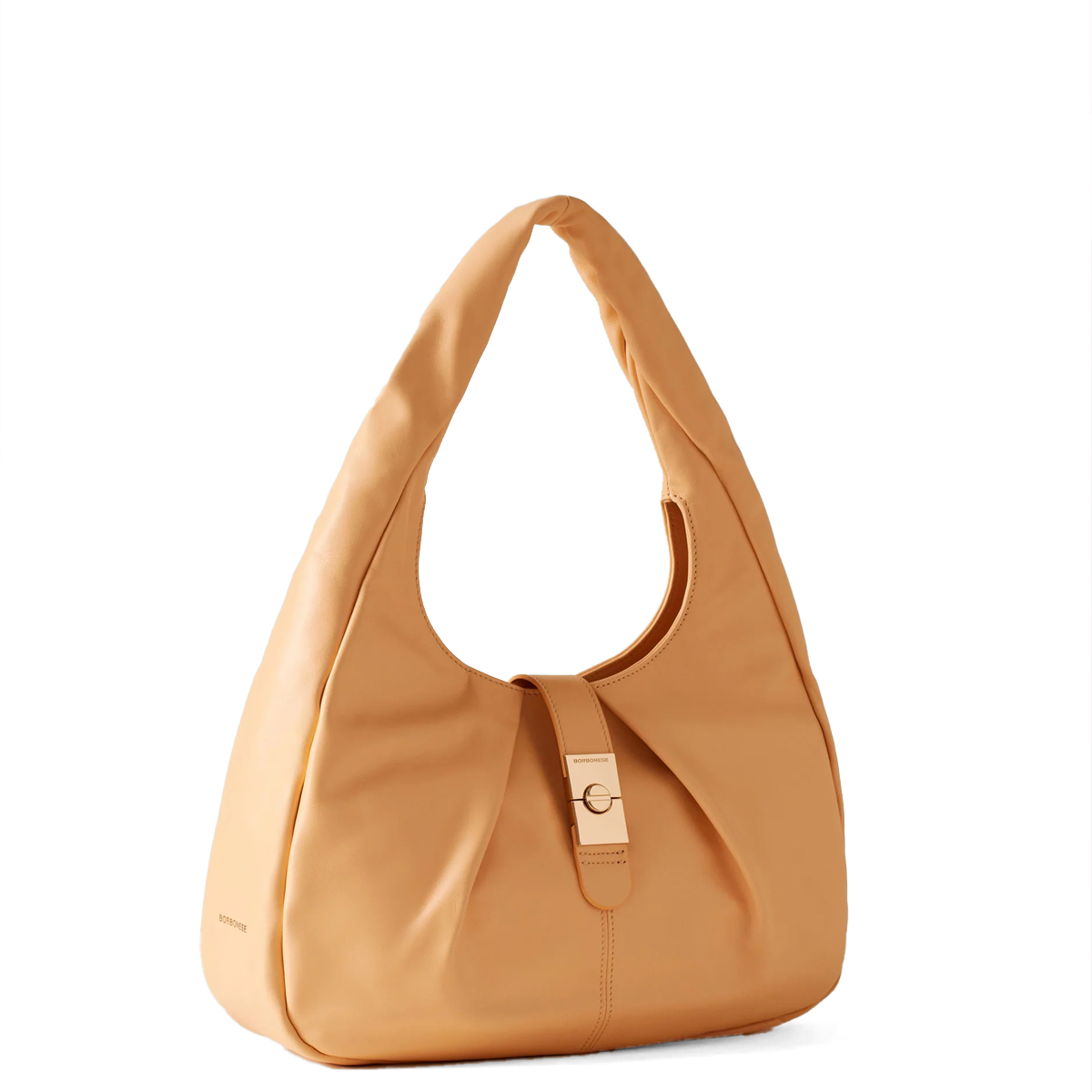 Borbonese Hobo Bag Cortina Medium Ambra - 2