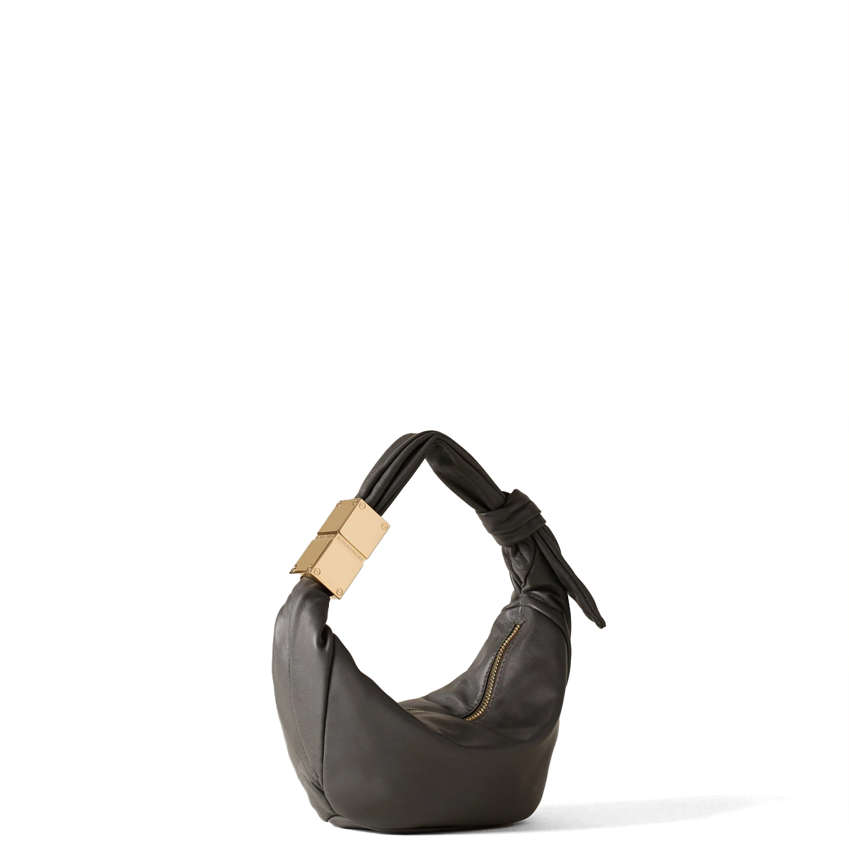 Borbonese Mini Hobo Bag Domino Clay Grey - 2