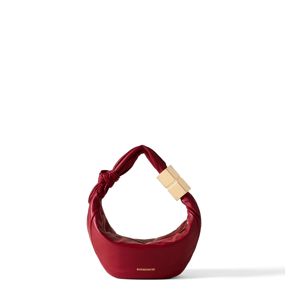 Borbonese Mini Hobo Bag Domino Borgogna - 3