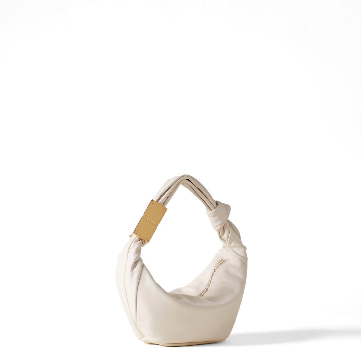 Borbonese Mini Hobo Bag Domino Chantilly Cream - 2