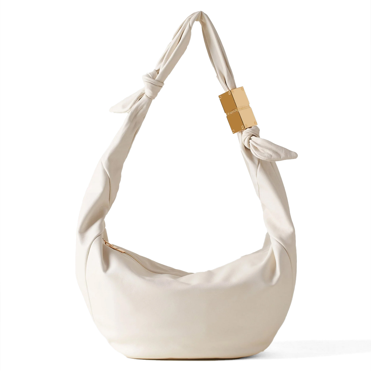 Borbonese Hobo Bag Domino Medium Chantilly Cream - 1