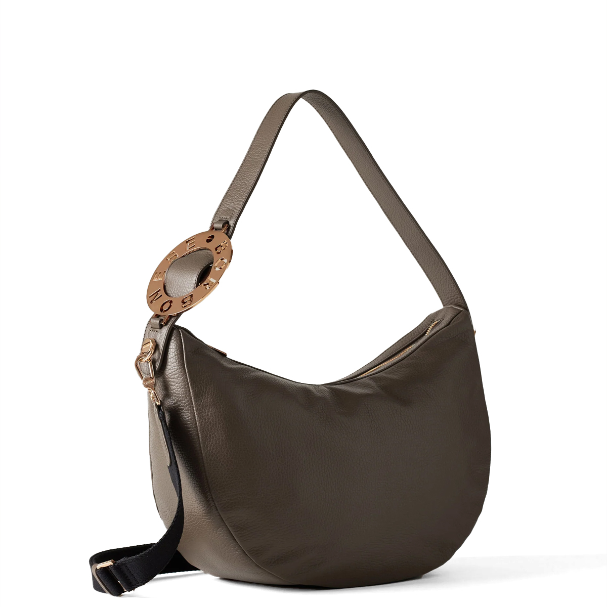 Borbonese Borsa Luna Bag Middle 011 Clay Grey - 2