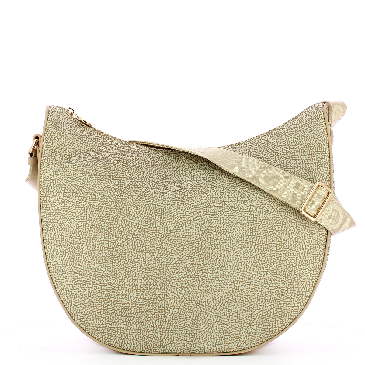 Borbonese Borsa Luna Medium in Nylon Riciclato Sabbia - 1