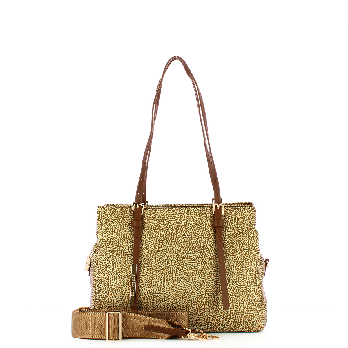 Borbonese Borsa a spalla Medium Beige Marrone - 4