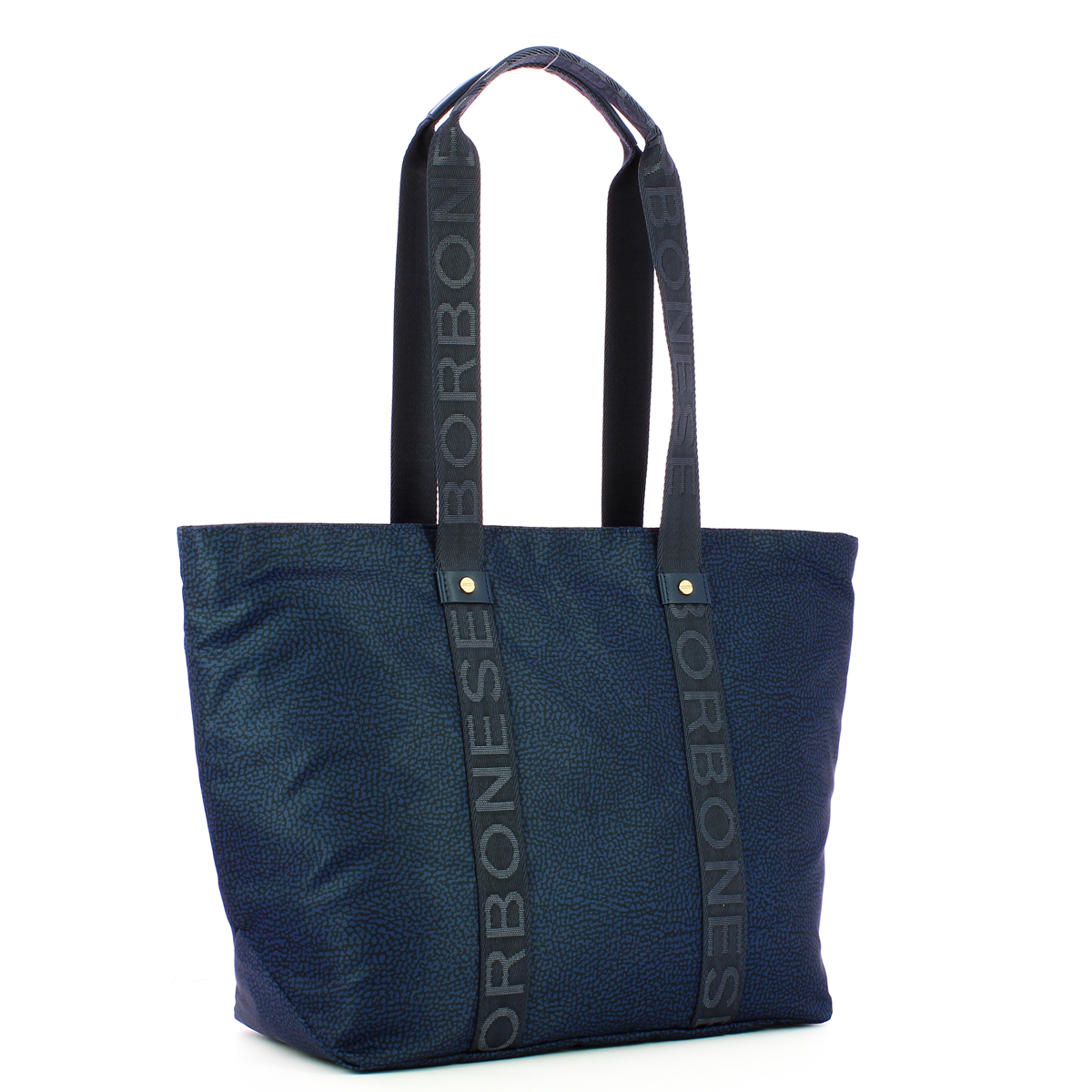 Borbonese Shopper Eco Line Medium Blu - 2