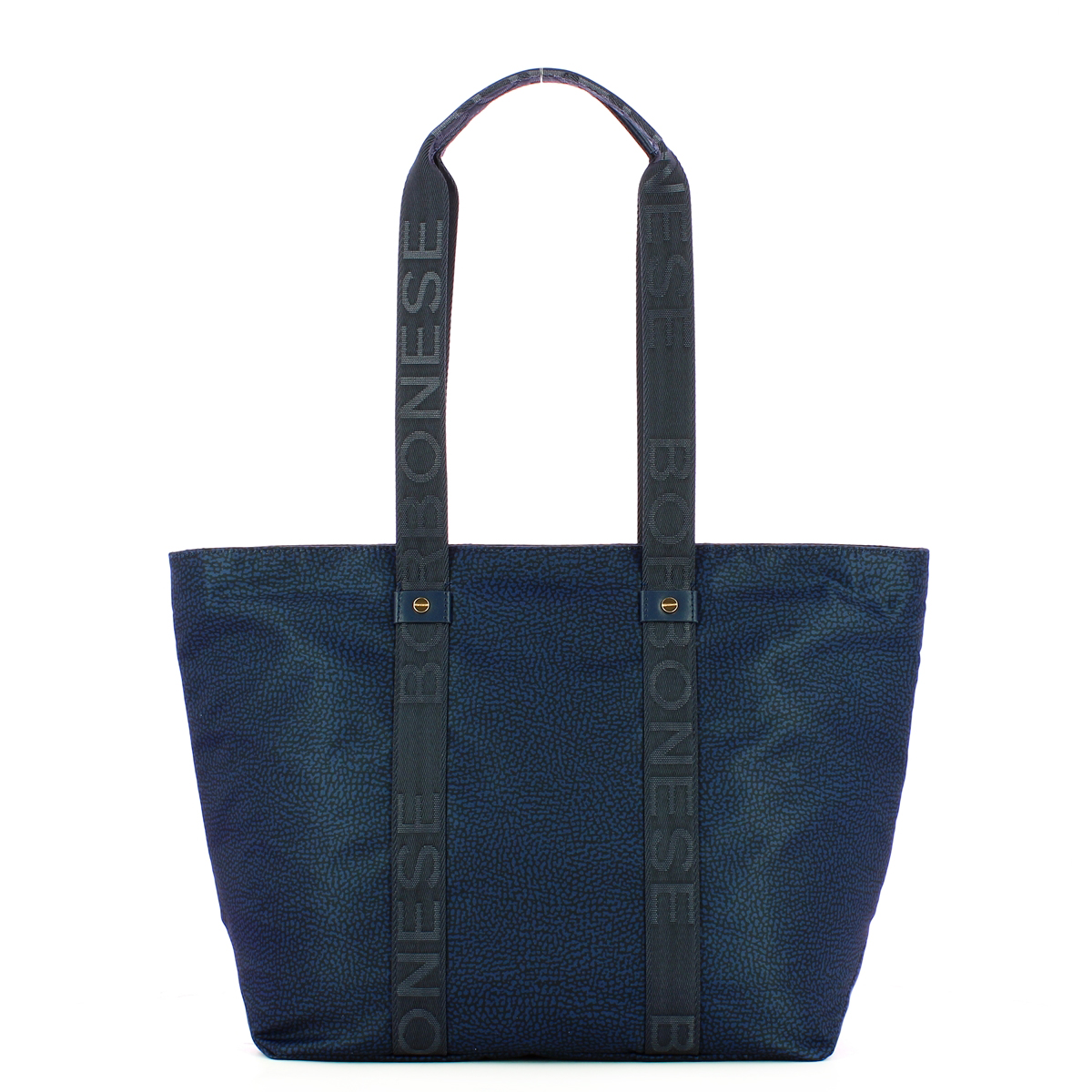 Borbonese Shopper Eco Line Medium Blu - 3