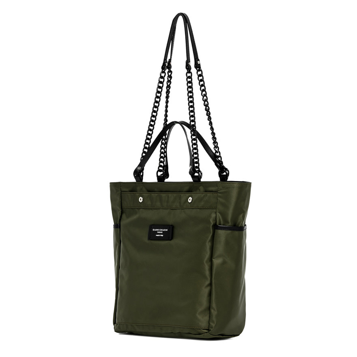 Gianni Chiarini Shopper Gaia Reversibile Nero Militare - 5