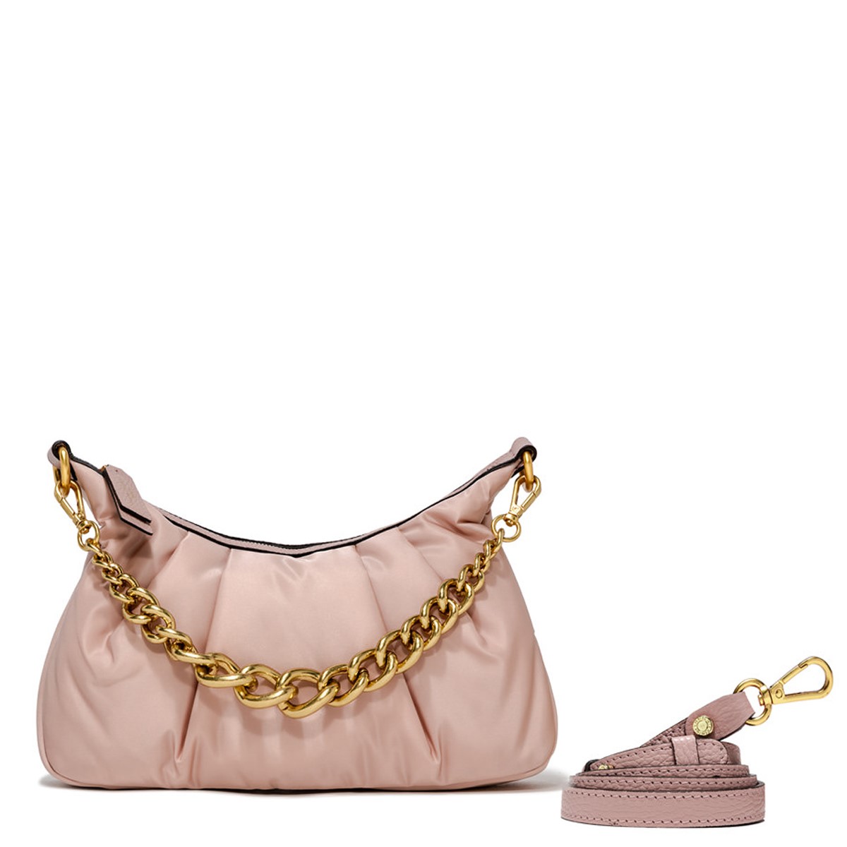 Gianni Chiarini Borsa a spalla Bonnie in Nylon Blush - 4