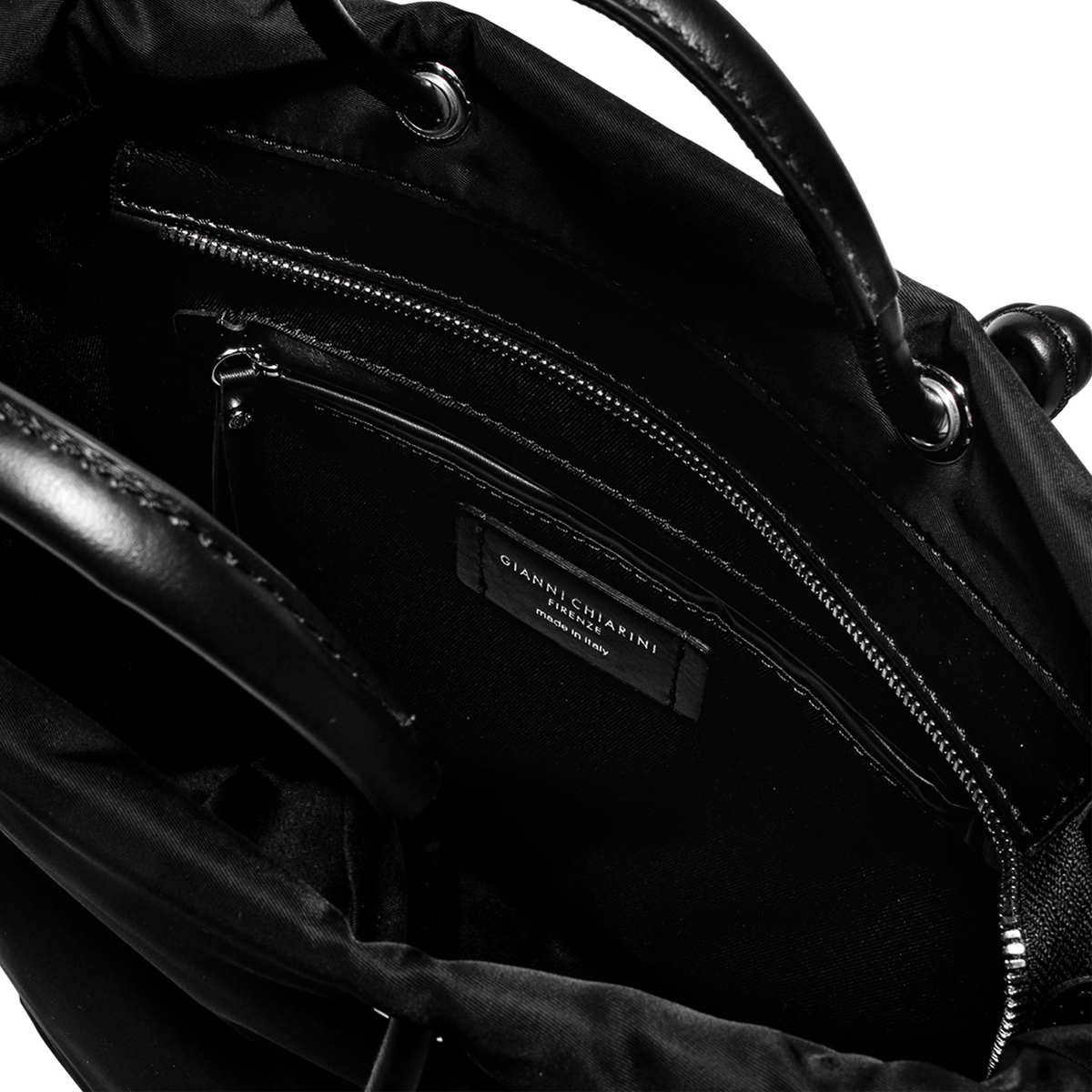 Gianni Chiarini Borsa a mano Kate Large in Nylon Nero - 5