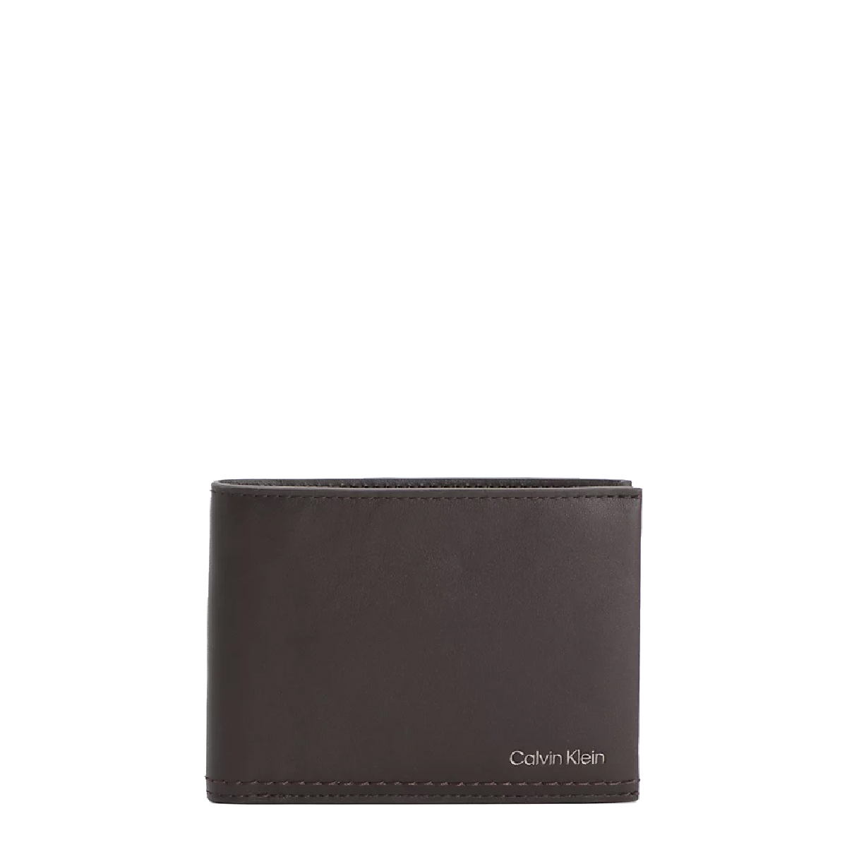 Calvin Klein Portafoglio RFID Duo Stitch in pelle Dark Brown - 1