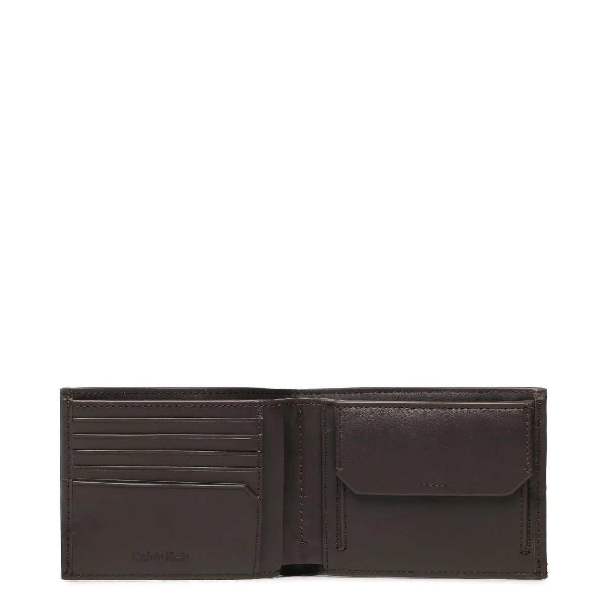 Calvin Klein Portafoglio RFID Duo Stitch in pelle Dark Brown - 3