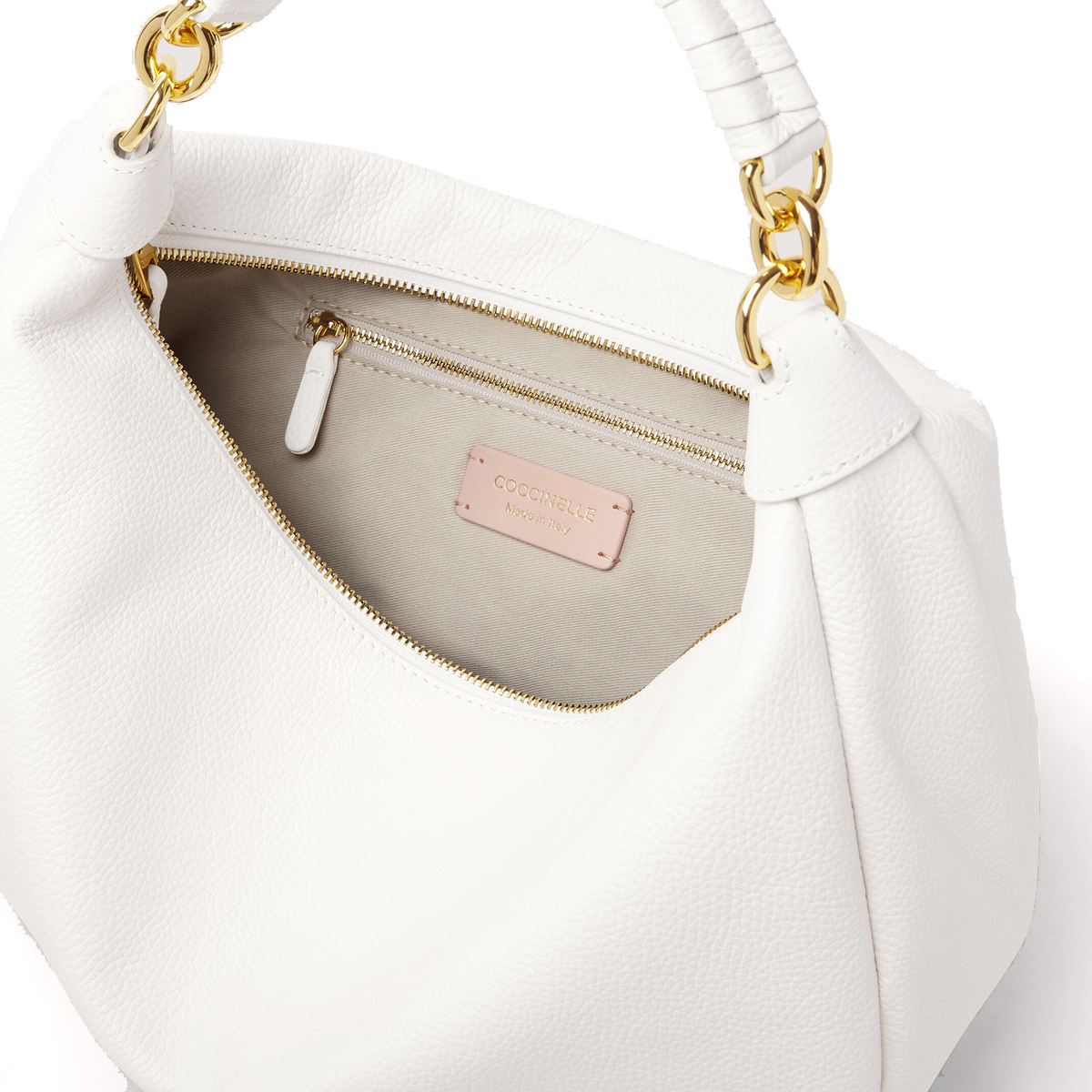 Coccinelle Hobo Bag Maelody Medium Coconut Milk - 4