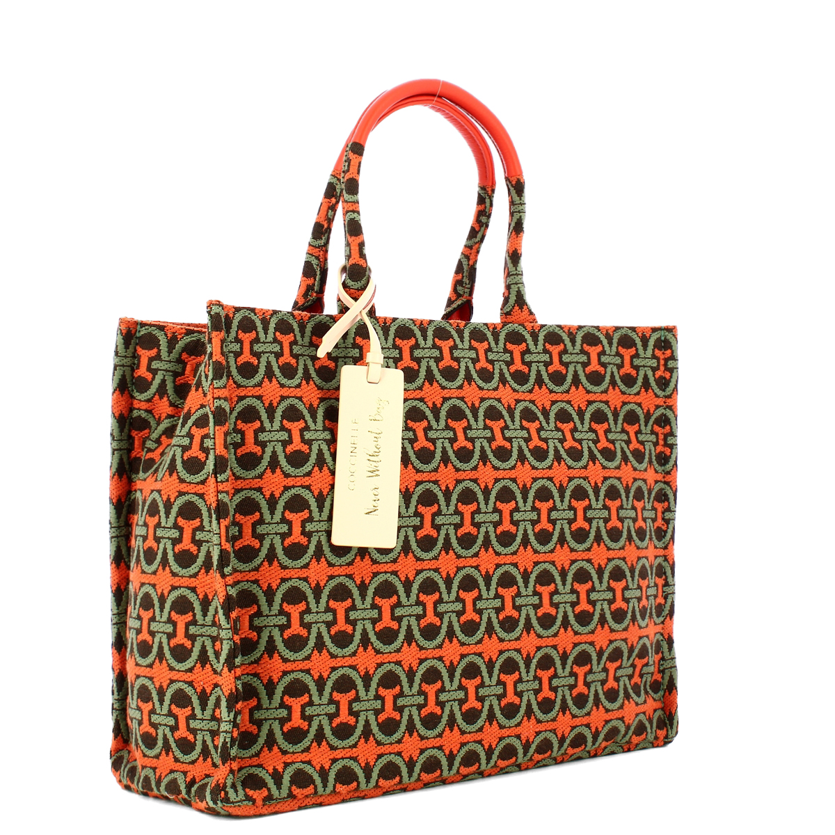 Coccinelle Borsa a mano Never Without Monogram Large Multicolor Kale Green Tangerine - 2