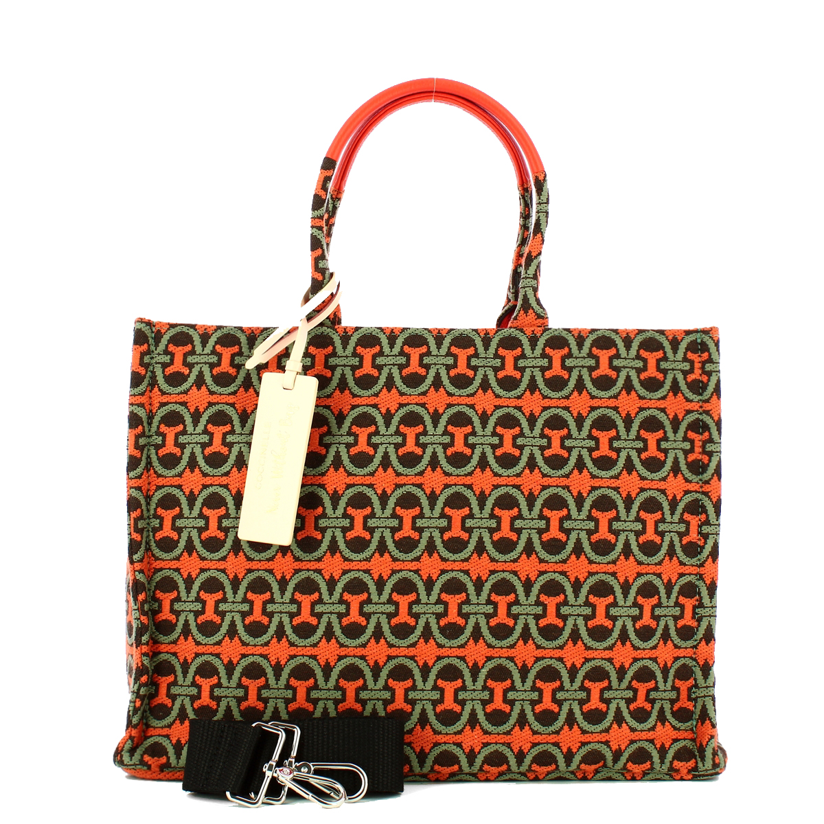 Coccinelle Borsa a mano Never Without Monogram Large Multicolor Kale Green Tangerine - 4