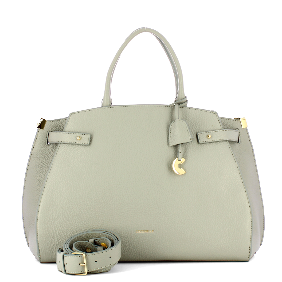 Coccinelle Borsa a mano Kliche Large Light Grey - 4