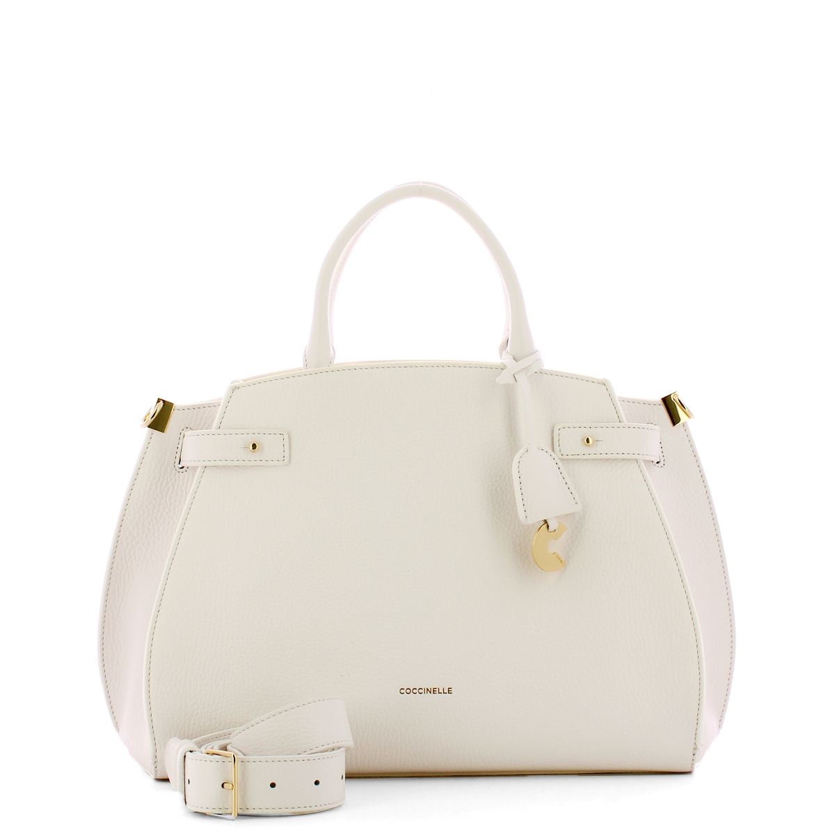 Coccinelle Borsa a mano Kliche Medium Brillant White - 4