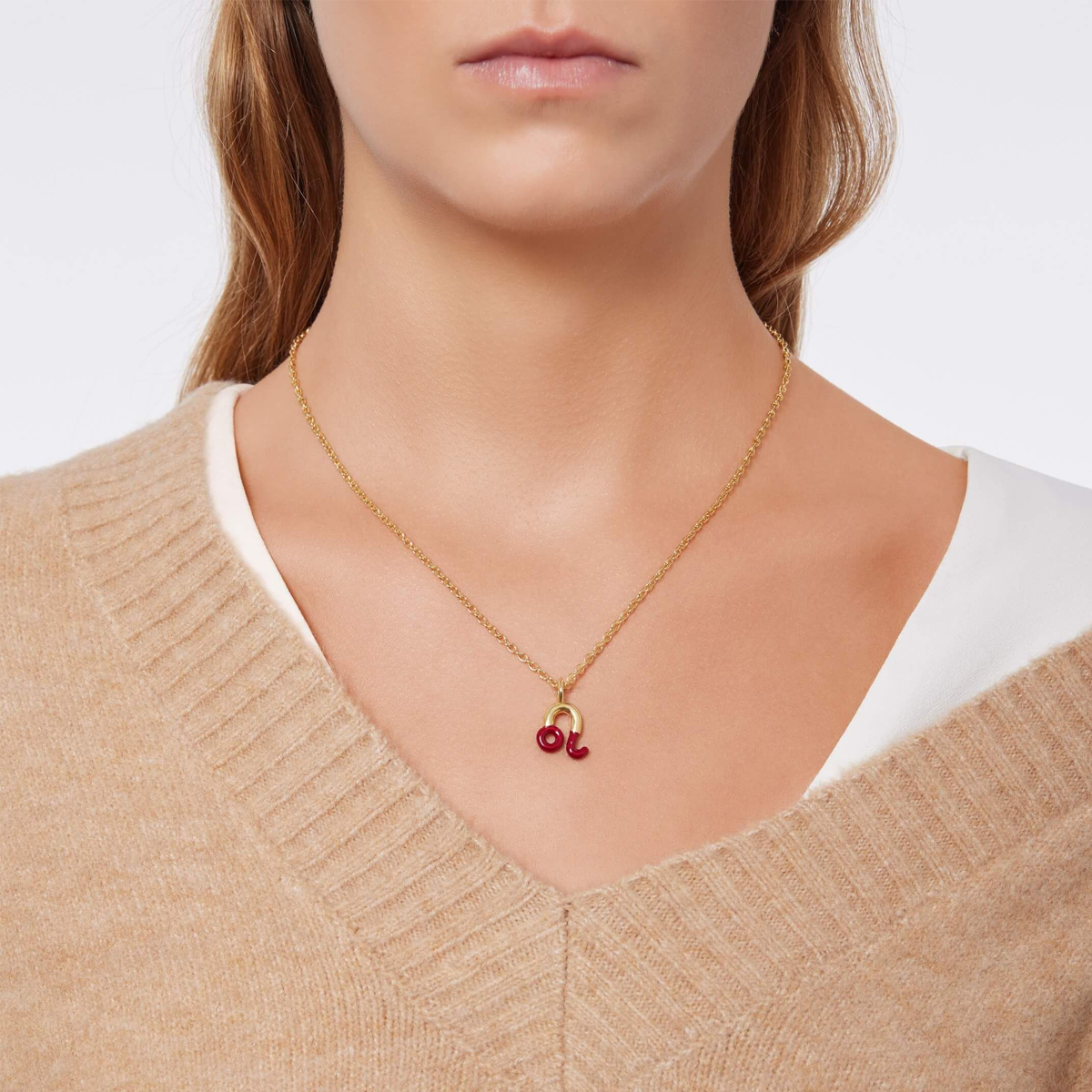 Coccinelle Collana Leone Gold Marsala - 2