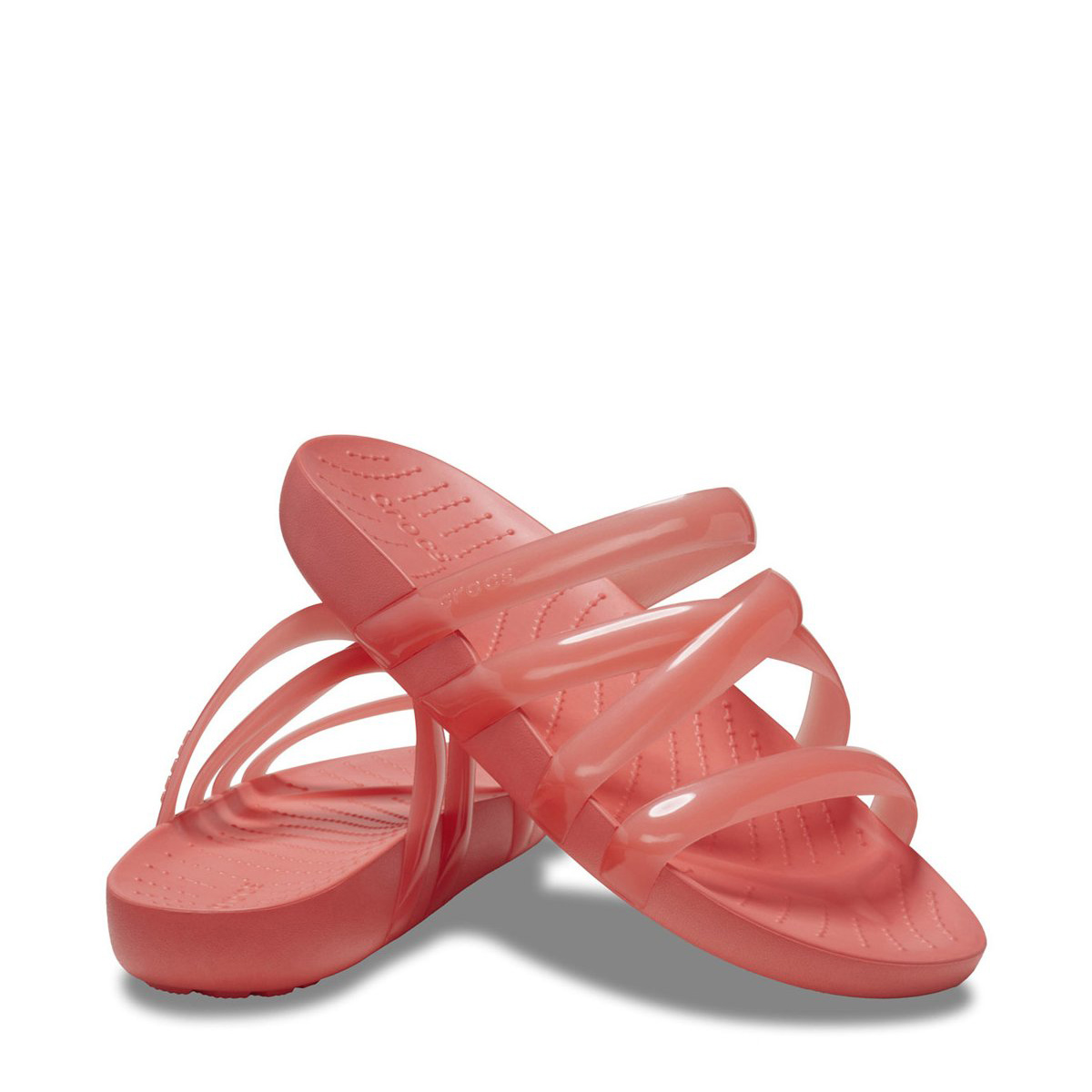 Crocs Sandali Splash Glossy Strappy W Neon Watermelon - 5