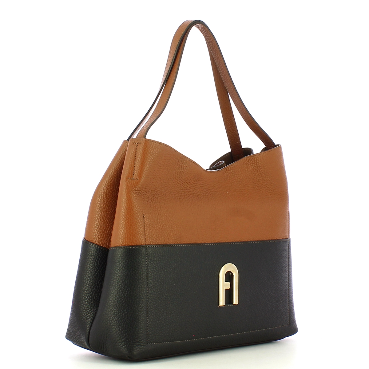 Furla Hobo Bag Primula L Nero Cognac - 2