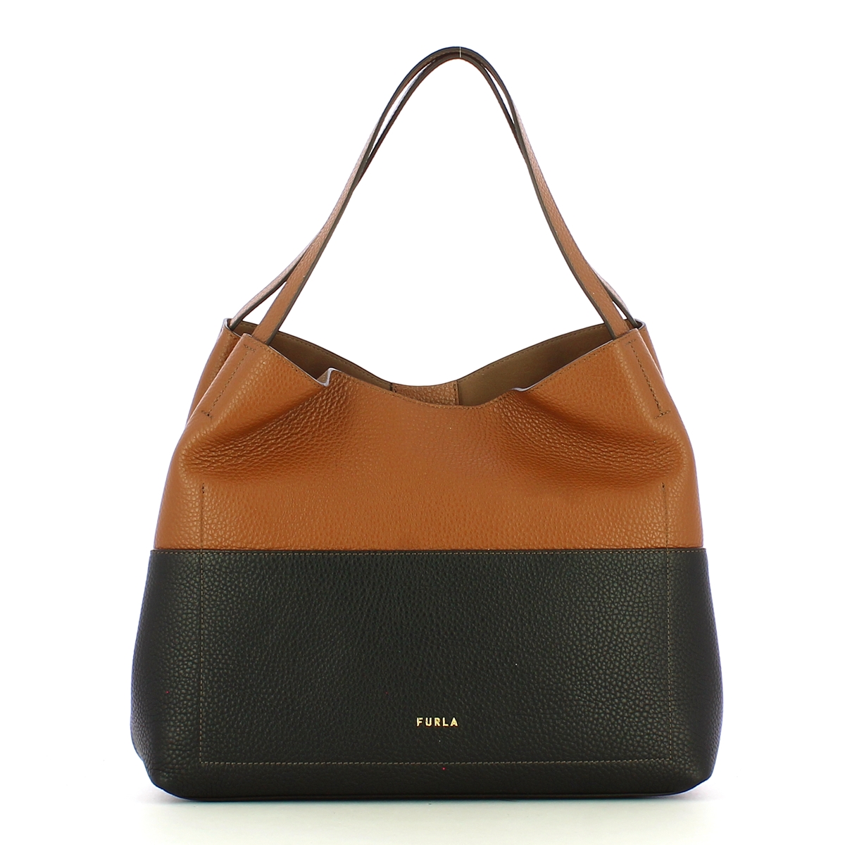 Furla Hobo Bag Primula L Nero Cognac - 3