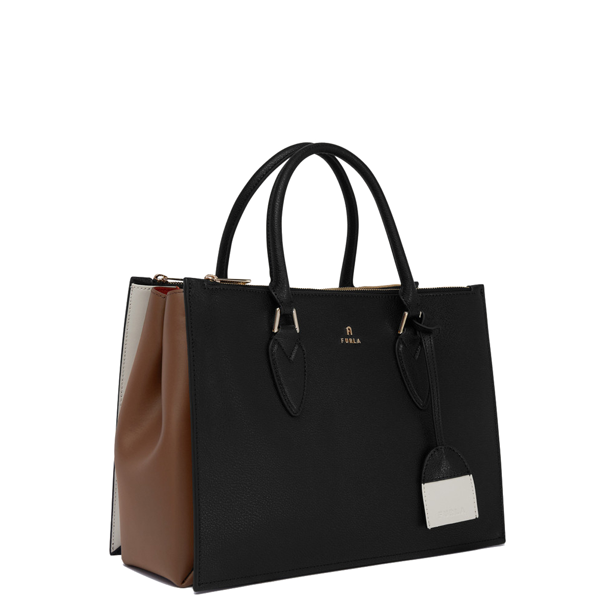 Furla Borsa a mano Magnolia M Nero Ciliegie Perla - 2